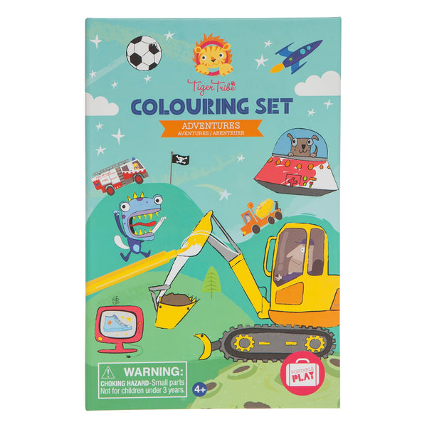 Tiger Tribe Adventures Colouring Set