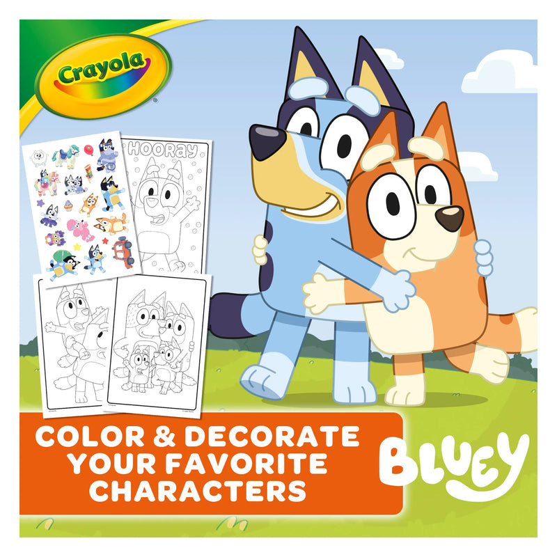 Crayola Bluey 96 Page Colouring Book And Sticker Sheet