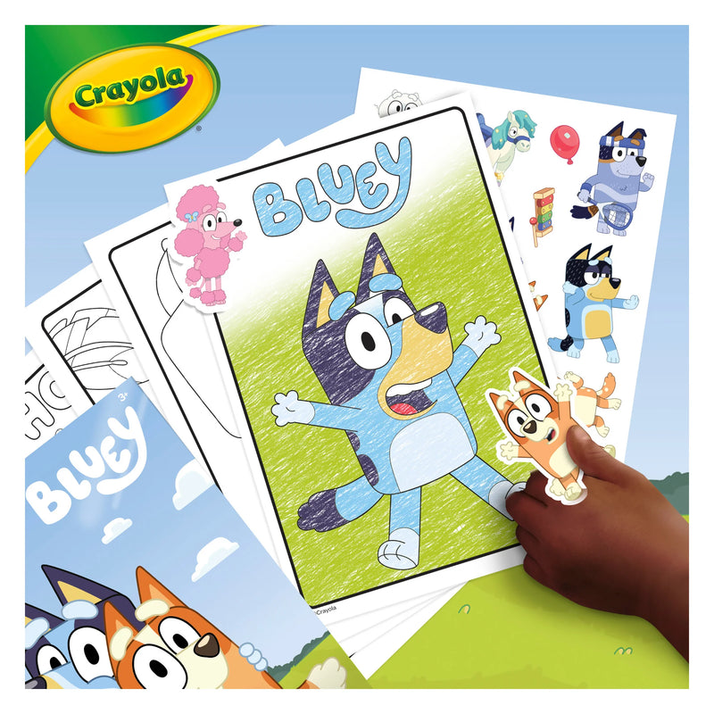 Crayola Bluey 96 Page Colouring Book And Sticker Sheet