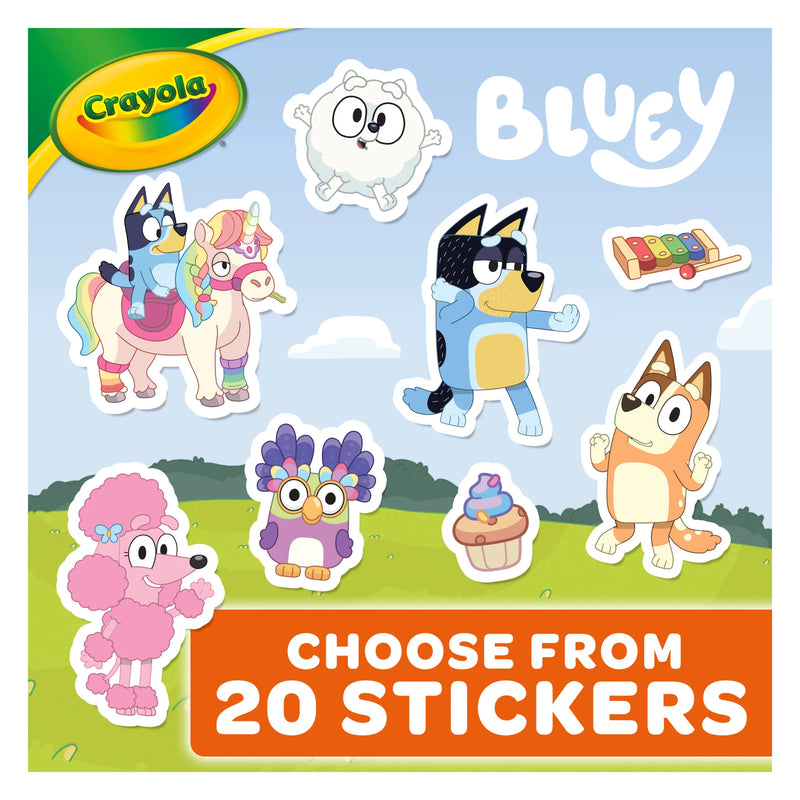 Crayola Bluey 96 Page Colouring Book And Sticker Sheet