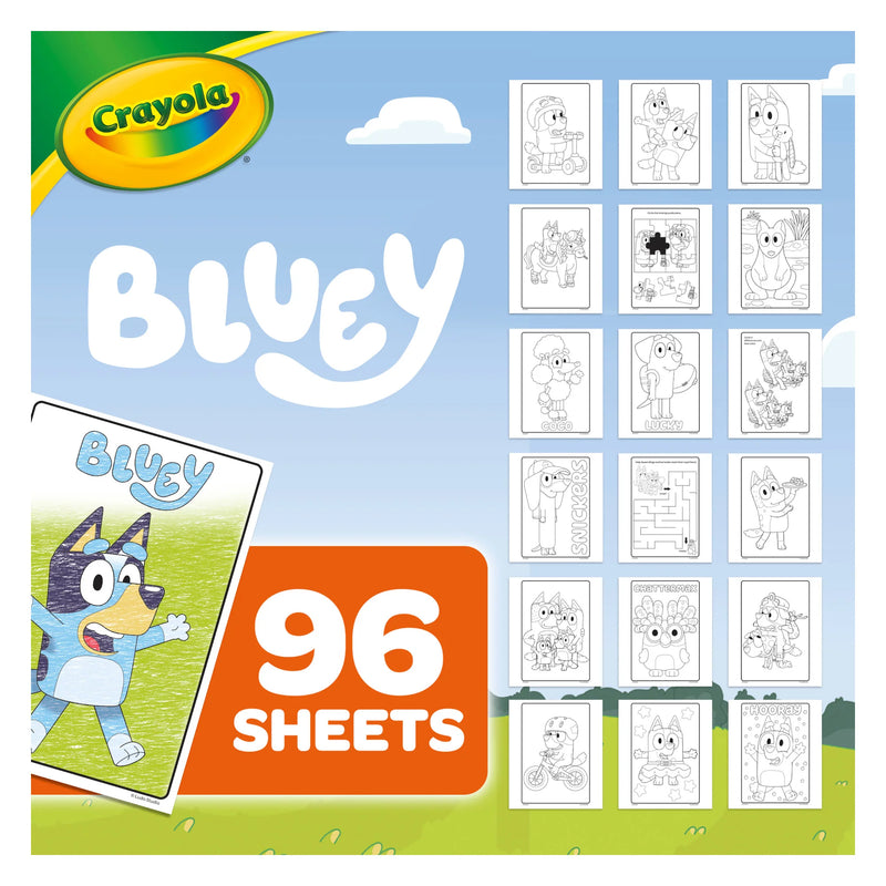 Crayola Bluey 96 Page Colouring Book And Sticker Sheet