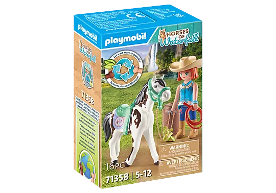 Playmobil Horses Of Waterfall Feeding Time With Ellie And Sawdust #71358