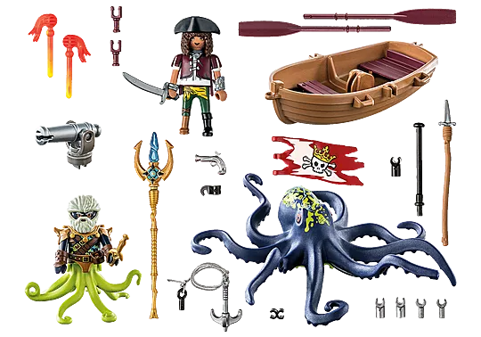 Playmobil Pirates Battle With The Giant Octopus