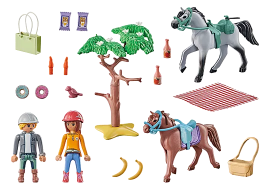 Playmobil Horses Of Waterfall Riding  Trip To The Beach With Amelia And Ben