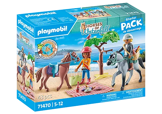 Playmobil Horses Of Waterfall Riding  Trip To The Beach With Amelia And Ben #71470