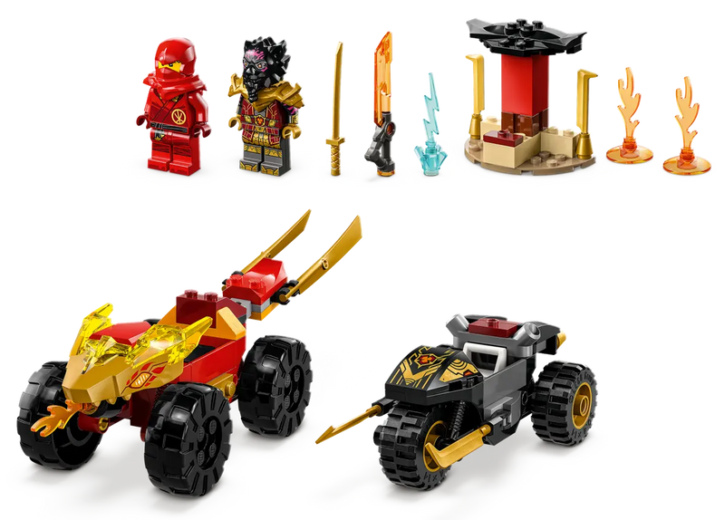 LEGO Ninjago Kai And Ras's Car And Bike Battle