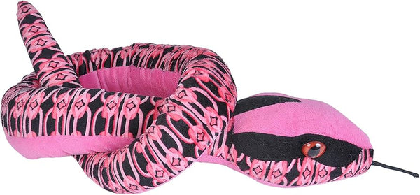 Wild Republic Plush Snake Links Pink 54"