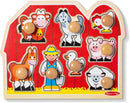 Melissa & Doug Jumbo Peg Puzzle Farm Friends