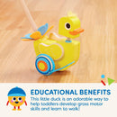 Battat Quack And Go Duck Waddling Wooden Push Toy