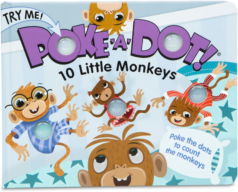 Melissa And Doug Board Book Poke A Dot 10 Little Monkeys