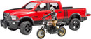 Bruder Ram Power Wagon With Scrambler Ducati Desert Sled With Figure