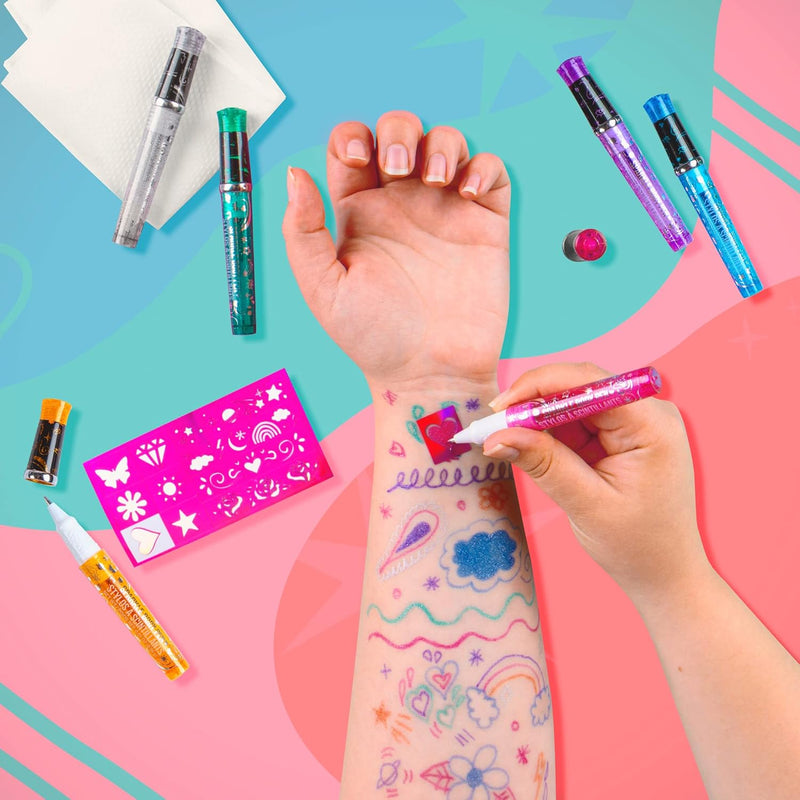 Fashion Angels Sparkle Tats Tattoo Pens And Art Set