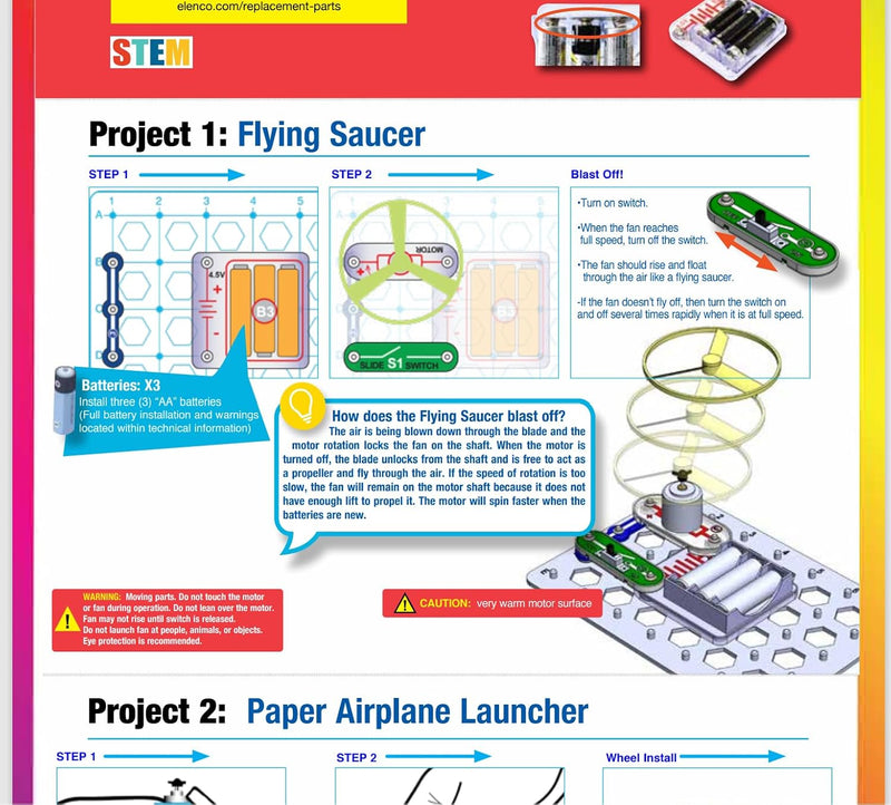 Elenco Snap Circuits Flight Deck, Launch Paper Airplanes