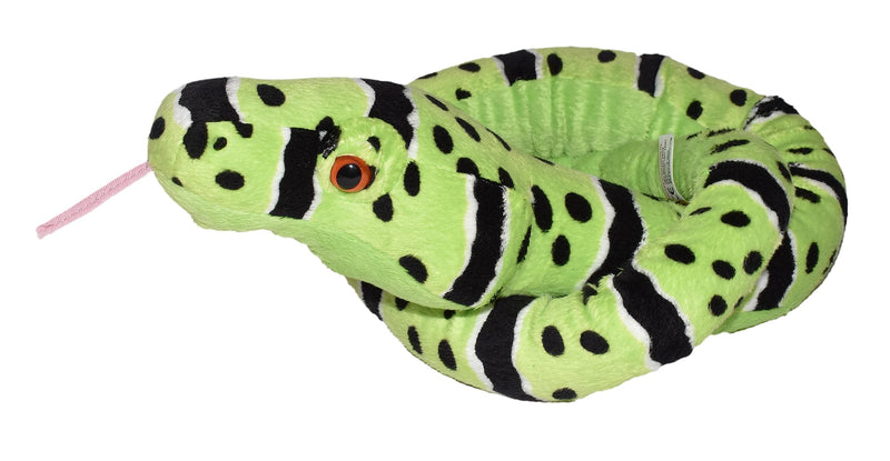 Wild Republic Plush Snake Green Rock Rattlesnake With Rattle 54"