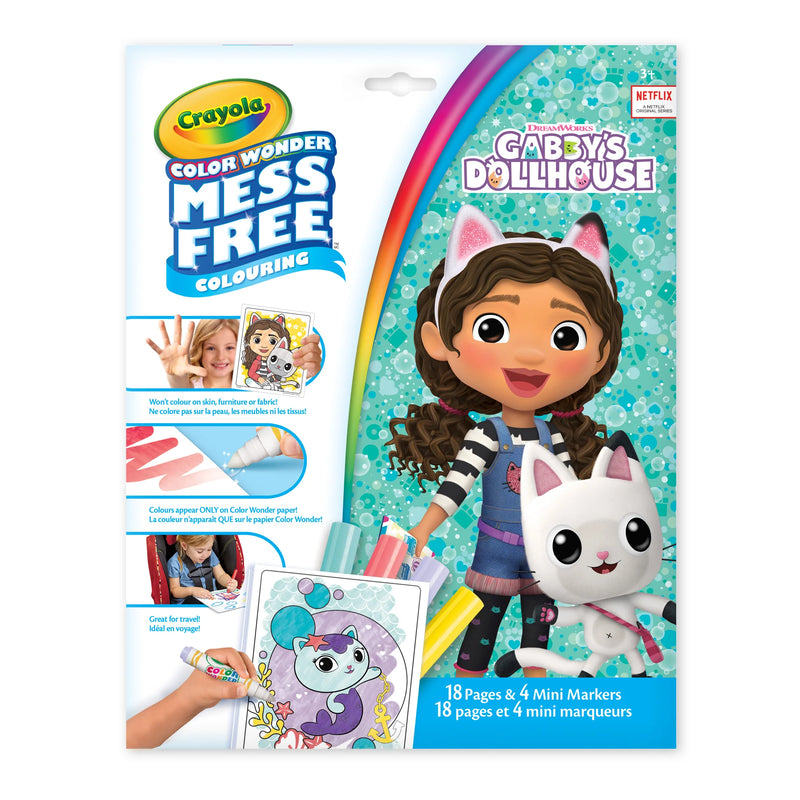 Crayola Color Wonder Mess-Free Colouring & Markers Kit, Gabby's Dollhouse