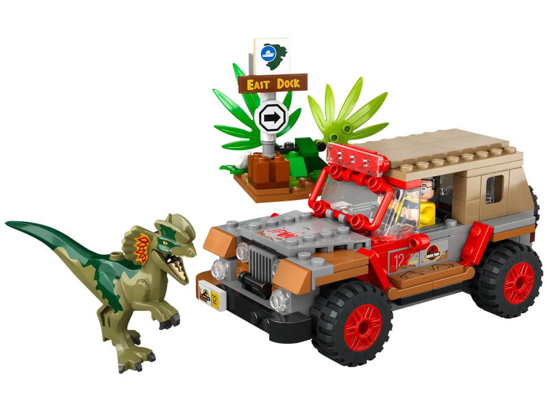 LEGO Jurassic Park 30th Anniversary Dilophosaurus Ambush