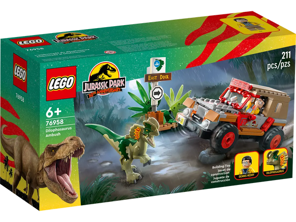 LEGO Jurassic Park 30th Anniversary Dilophosaurus Ambush #76958