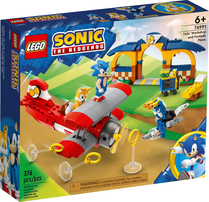 LEGO Sonic The Hedgehog Tails Workshop And Tornado Plane 76991