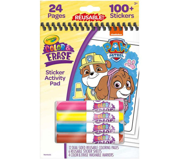 Crayola Paw Patrol Colour And Erase Sticker Activity Pad