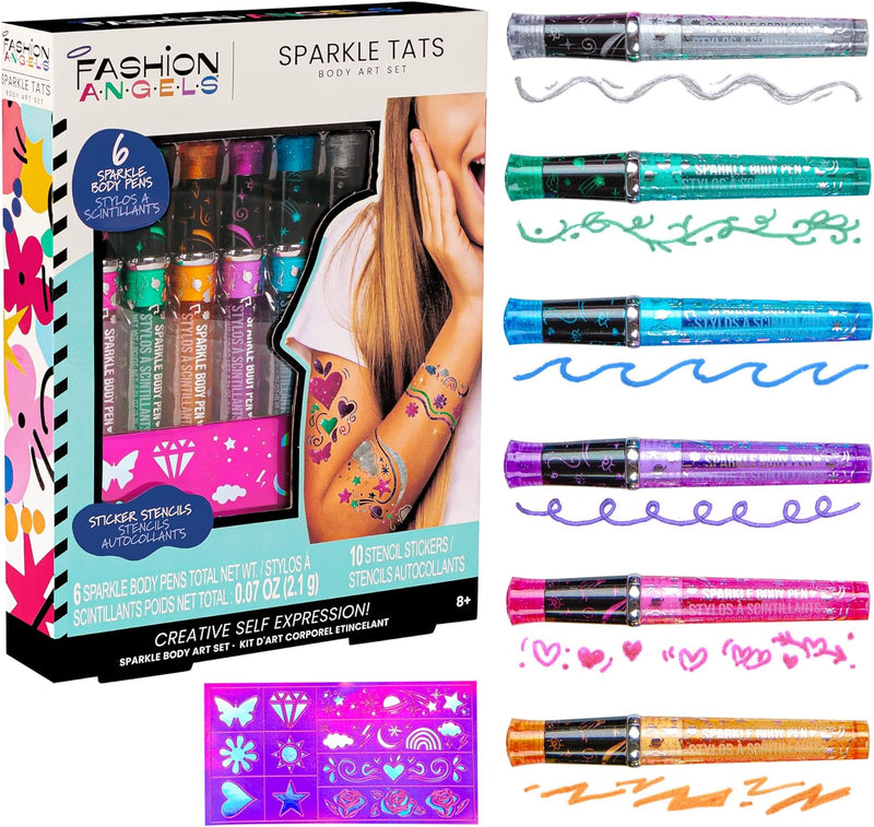 Fashion Angels Sparkle Tats Tattoo Pens And Art Set