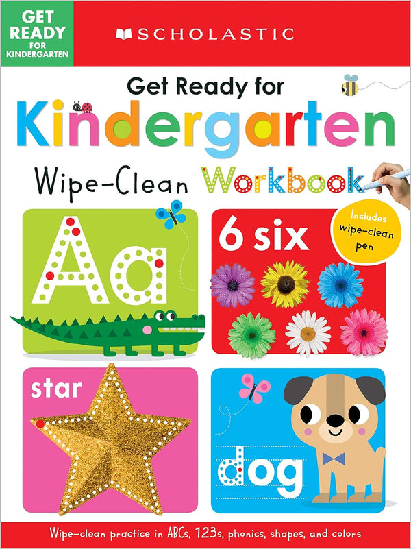 Scholastic Get Ready For Kindergarten Wipe-Clean Workbook