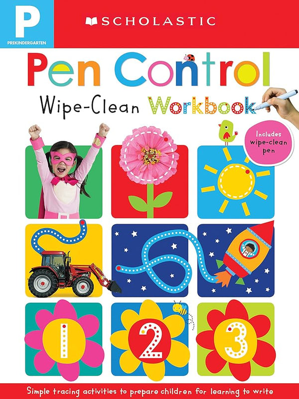 Scholastic Pen Control Wipe-Clean Workbook