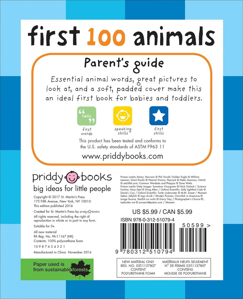 Soft To Touch First 100 Animals Padded Board Book