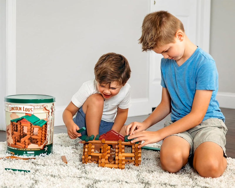 Lincoln Logs 111 Pieces 100th Anniversary Tin