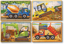 Melissa & Doug 4 In 1, 12 Piece Wooden Puzzles In A Box Construction