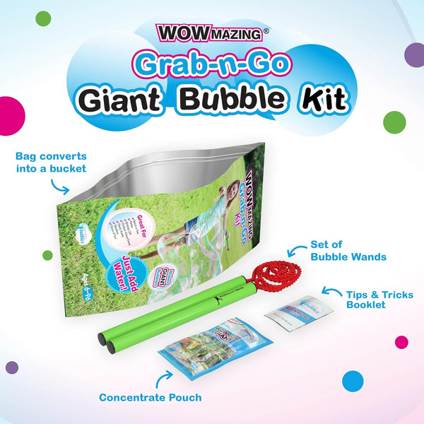 WOWmazing Giant Bubble Grab-N-Go Kit
