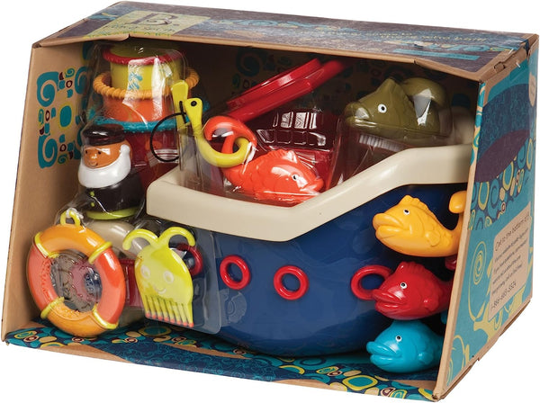 Battat Fish And Splish Bath Boat With 13 Toys