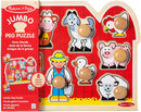 Melissa & Doug Jumbo Peg Puzzle Farm Friends