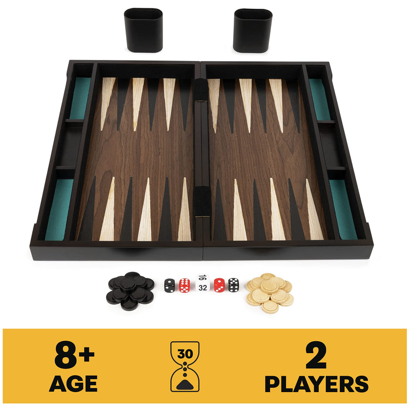 Spin Master Cardinal Legacy Deluxe Wooden Backgammon Set