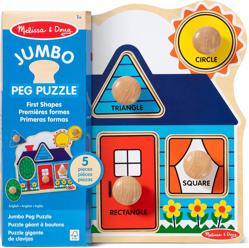 Melissa & Doug First Shapes Jumbo Peg Puzzle