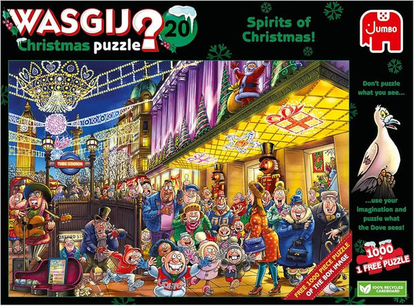 Xmas Wasgij? 1000 Piece Spirit Of Christmas! + FREE Additional 1000 Piece Puzzle Included