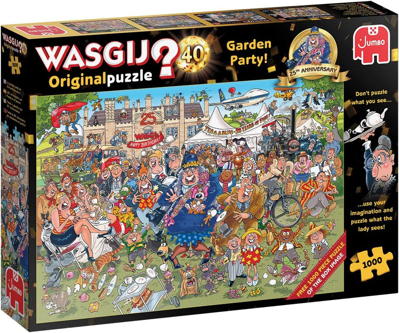 Wasgij? 1000 Piece Garden Party + FREE Additional 1000 Piece Puzzle Included