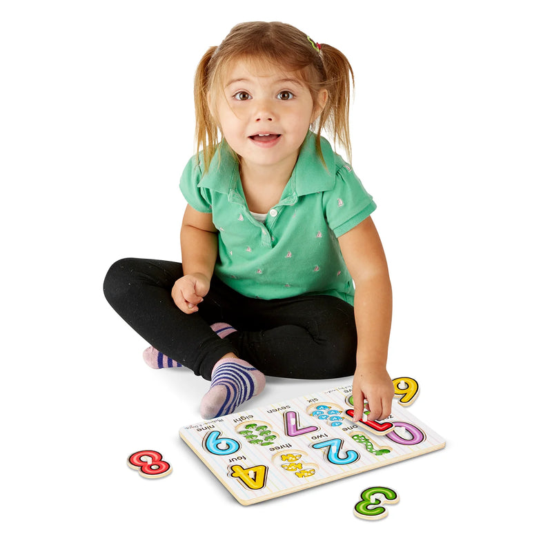 Melissa & Doug Lift And See Numbers Peg Puzzle