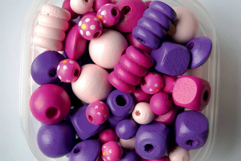 Sycomore Wooden Bright Colour Tube 300 Beads