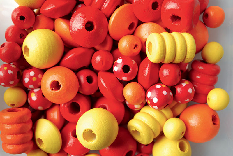 Sycomore Wooden Bright Colour Tube 300 Beads