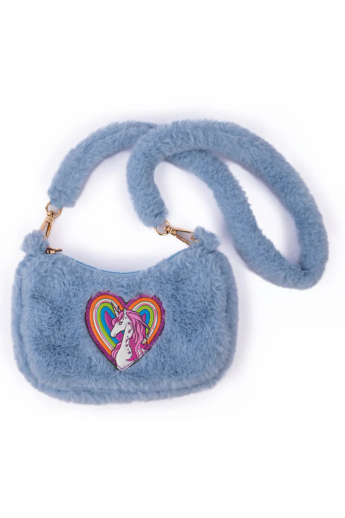 Great Pretenders Periwinkle Rainbow Cuddle Crossbody Purse