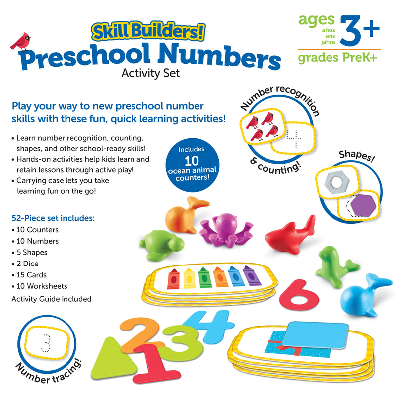 Learning Resources Skill Builders Preschool Numbers Activity Set