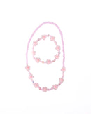 Great Pretenders Pink Crystal Blooms Necklace and Bracelet Set