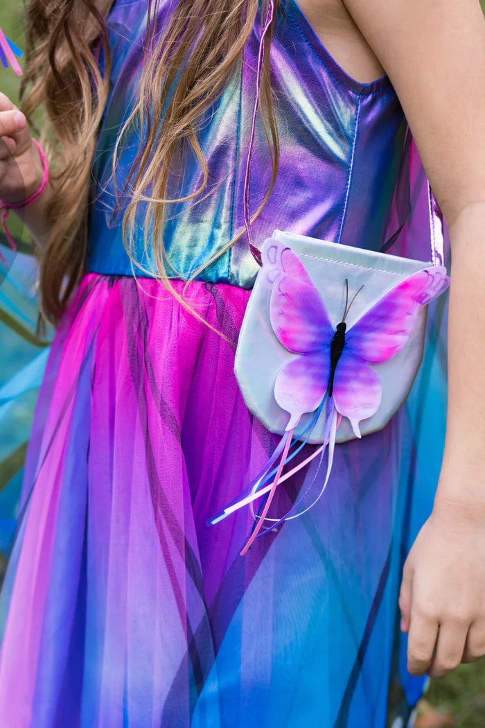 Great Pretenders Blue Butterfly Twirl Dress With Wings And Headband Size 5/6