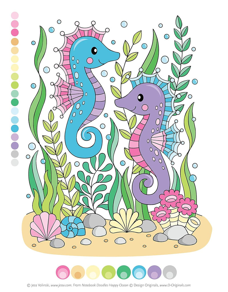 Happy Ocean Notebook Doodles Colouring And Activity Book