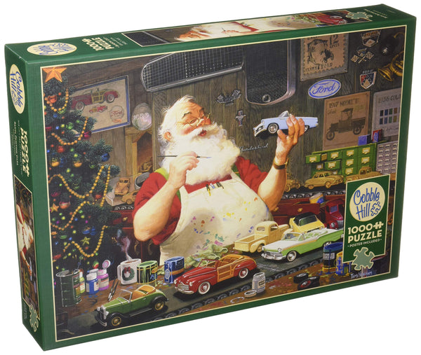 Xmas Cobble Hill 1000 Piece Santa Painting Cars