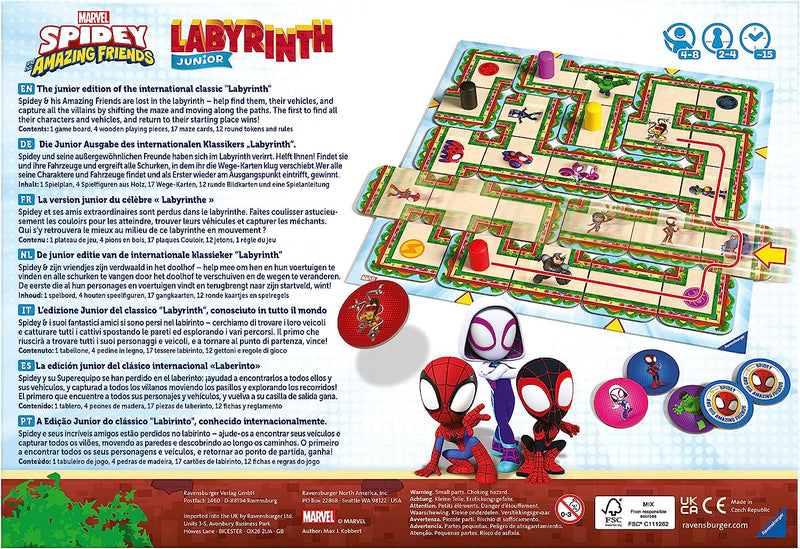 Ravensburger Labyrinth Junior Spidey And His Amazing Friends