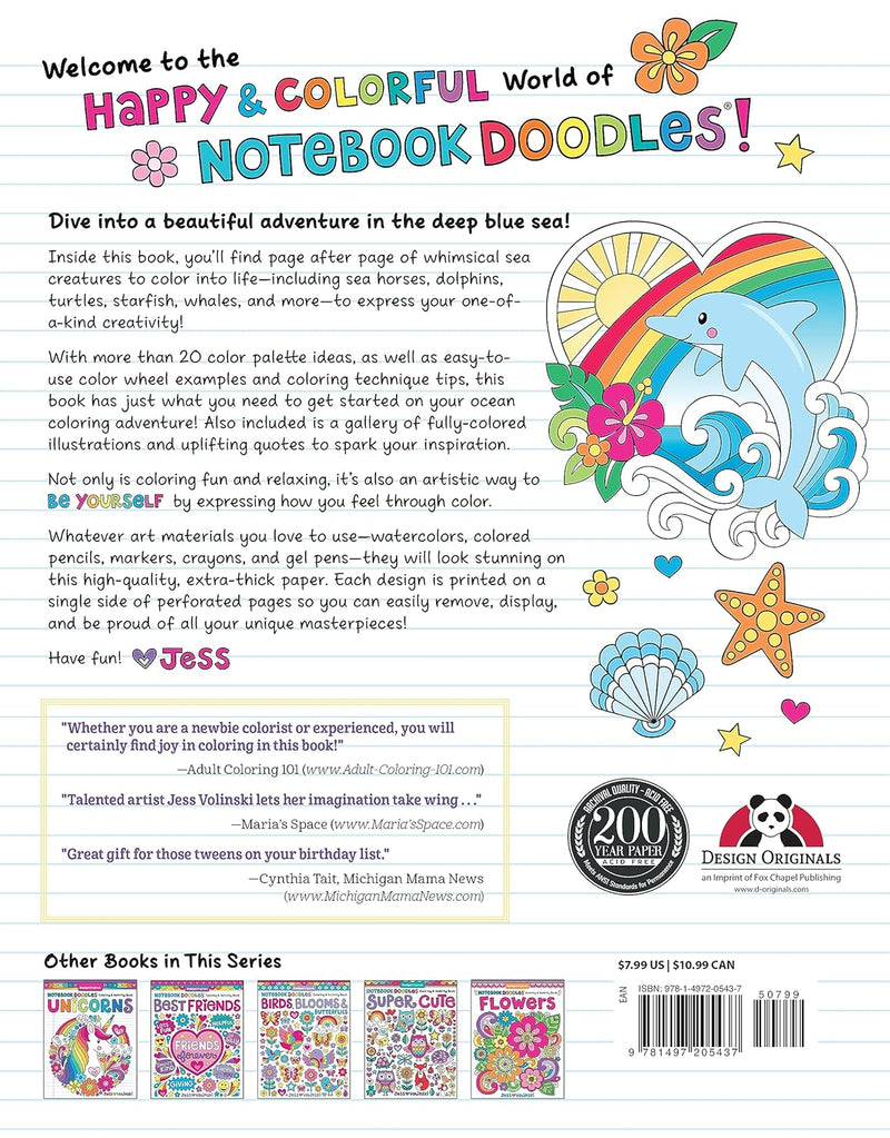 Happy Ocean Notebook Doodles Colouring And Activity Book