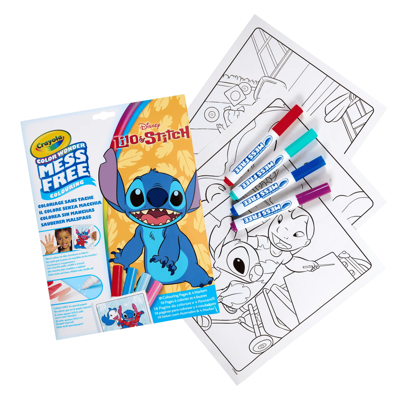 Crayola Colour Wonder Mess-Free Colouring & Markers Kit, Lilo And Stitch