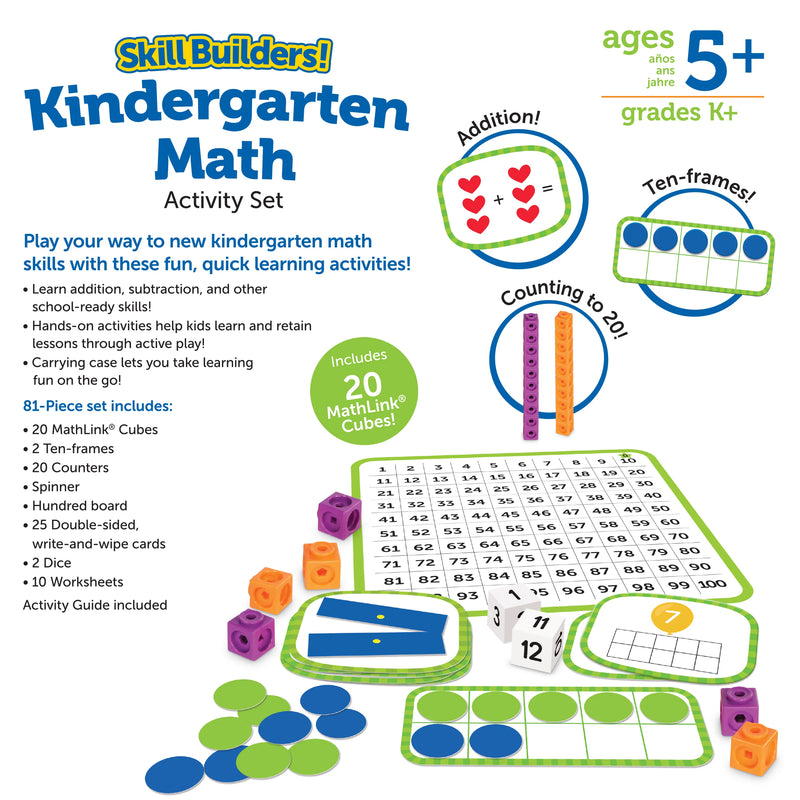 Learning Resources Skill Builders Kindergarten Math Activity Set