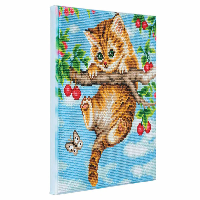 Crystal Art Medium Framed Kit Cherry Kitten